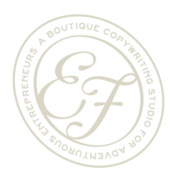 Logo mark for website copywriter Erika Fitzgerald