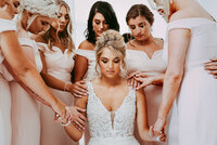Knoxville wedding photographer capturing bride and bridesmaids.