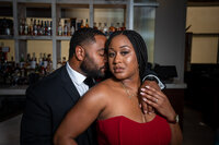 Couple engagement session at Del Frisco Steakhouse