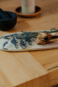 Lavender sitting on counter