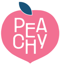 Peachy Nutrition circle logo white