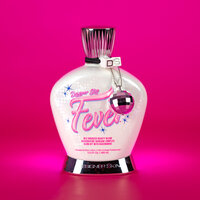A perfume bottle against a pink backdrop