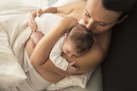 In home newborn photo session in Manhattan, KS
