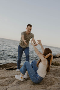 engagement inspo, engagement outfits, casual engagement photos, Meghan Anne Imagery, bangor maine, camden maine, rockport maine