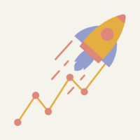 Startup rocket ship icon