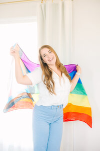 Baltimore Branding Photographer Cait Kramer helps client select outfits for brand session