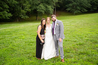 Eleanor Stenner with bride and groom at Birmingham wedding 