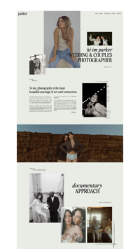 Parker showit website template mockup