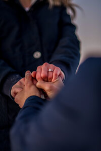 Engagement Bliss Against the Majestic Grand Canyon Sunset