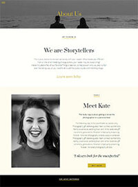 About page Elegant Weddings Showit website template by The Template Emporium