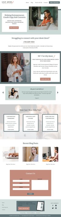 Macbook mockup of services offered section of The Healing Den home page