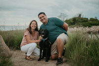 couple with dog