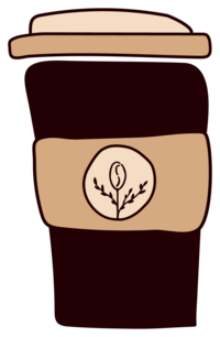hot coffee cup custom graphic for the green bean ilm
