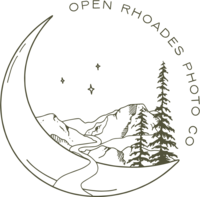 Open Rhoades Photo Co logo by Femme Collective Studio