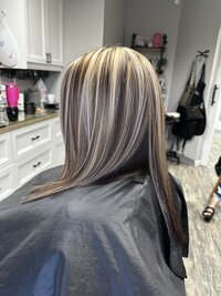 Highlighted hair from Suite Haven Beauty in Willoughby Hills Ohio