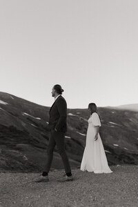 Bride and Groom in the Mountains