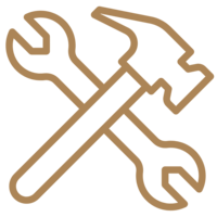 Hammer and wrench icon