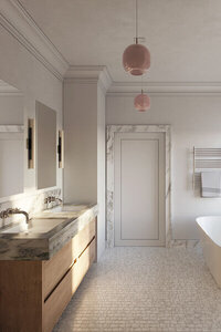 A Boston brownstone renovation blending classic architecture with modern interior design by a Boston interior decorator for a timeless, refined look. 