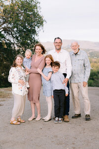 Multi-generational family portrait in San Luis Obispo, captured by Rosa Clark Photography.