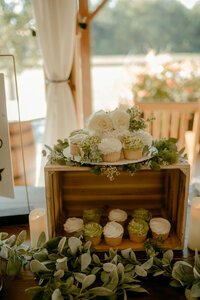 Cupcake set up in a wedding