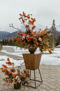 Rebekah Brontë Designs - One-of-a-kind High End Wedding Design that’s Creative, Bold, & Meaningful to You - Canmore Wedding at Silvertip Resort, photo by Malorie Reiter