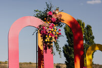 Bold, Eccentric Wedding Arch