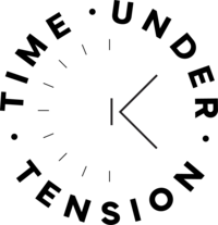 Time Under Tension logo in black by Isla Luna Studio