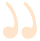 Guillemet droit beige de l'univers graphique de Fenicia Studio spécialisée dans la création d'identités visuelles et de supports de communication pour le secteur culturel.