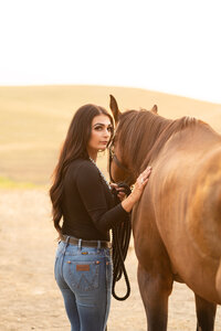 Girl with wrangler jeans