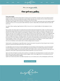 Privacy policy Artwork & Designs Showit website template The Template Emporium