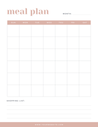 Meal Plan 3 - Ultimate Canva Planner Toolkit - Jessica Compton Creative Design