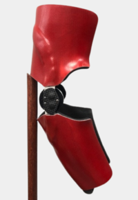 Custom rodeo elbow brace in red color