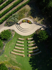 holman ranch wedding ceremony colorful