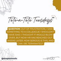 Graphic of week 16 of Chapter tOO's Tete-a-tete series from LinkedIn