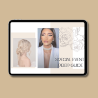 iPad mockup of Skinlux Beauty Bar’s Special Event Prep Guide – a luxury bridal resource from a top makeup artist in NYC, NJ & PA.