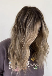 Photograph of a client's hair color result