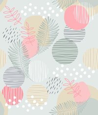Green and pink pattern with modern and fun designs