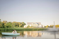 Bride and groom sunset photo by Milwaukee wedding photographers