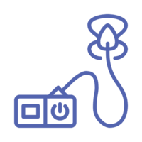 graphic icon of a purple CPAP machine