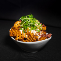 Blue Cheese Waffle Fries at Mount Vernon Restaurant  Max Dale's Steak and Chop House Restaurant