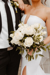 bride shoes, YSL clutch, Kate Spade earrings, Chanel No. 5,