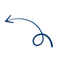 Hand drawn swirly arrrow