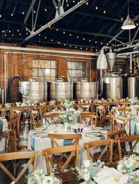 Reception tables at wedding taken by baltimore wedding photographer Nicole Simensky