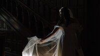 Cinematic Dramatic Timeless Bride Playing With Her Veil