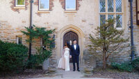bride and groom first dance at venue