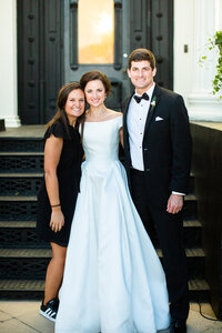 Eleanor Stenner with bride and groom at Birmingham wedding 