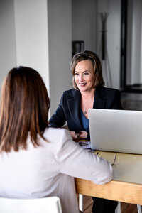 alt="Social media collage showing Jennifer Petersen in various professional settings - in office consultations, with text 'FOLLOW ALONG @JRPMEL'"