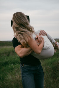 Wisconsin couple during engagement session