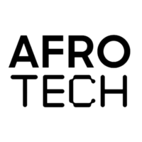 AfroTech logo stylized with techie font,
