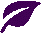 single leaf pointed right - dark purple